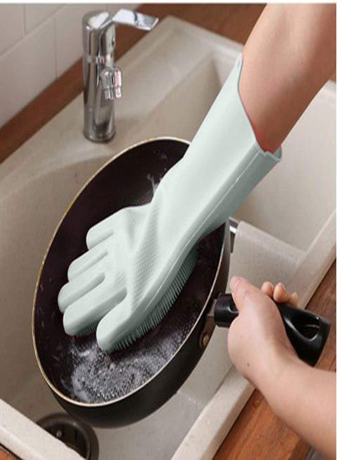 Rexez Magic Silicone Dish Washing Gloves, Silicon Cleaning Gloves, Silicon Hand Gloves for Kitchen Dishwashing and Pet Grooming, Great for Washing Dish, Car, Bathroom by Rexez - Image 3